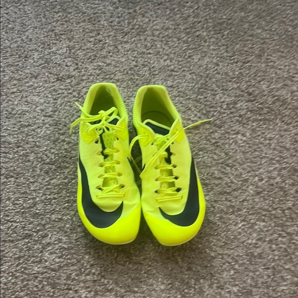 Nike Neon Yellow Sprint Spikes